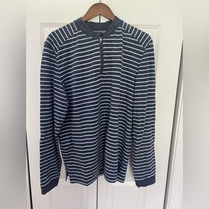 Nautica Mens Striped Navy & White Pullover Sz Large